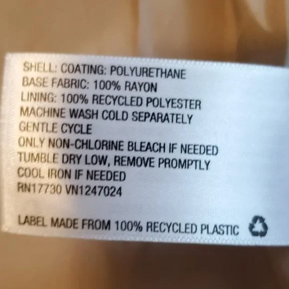 A New Day "pleather" belted jacket size Large - Picture 3 of 4